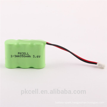 NI-MH 3.6V 2/3AA 350mah rechargeable Solar lights battery pack